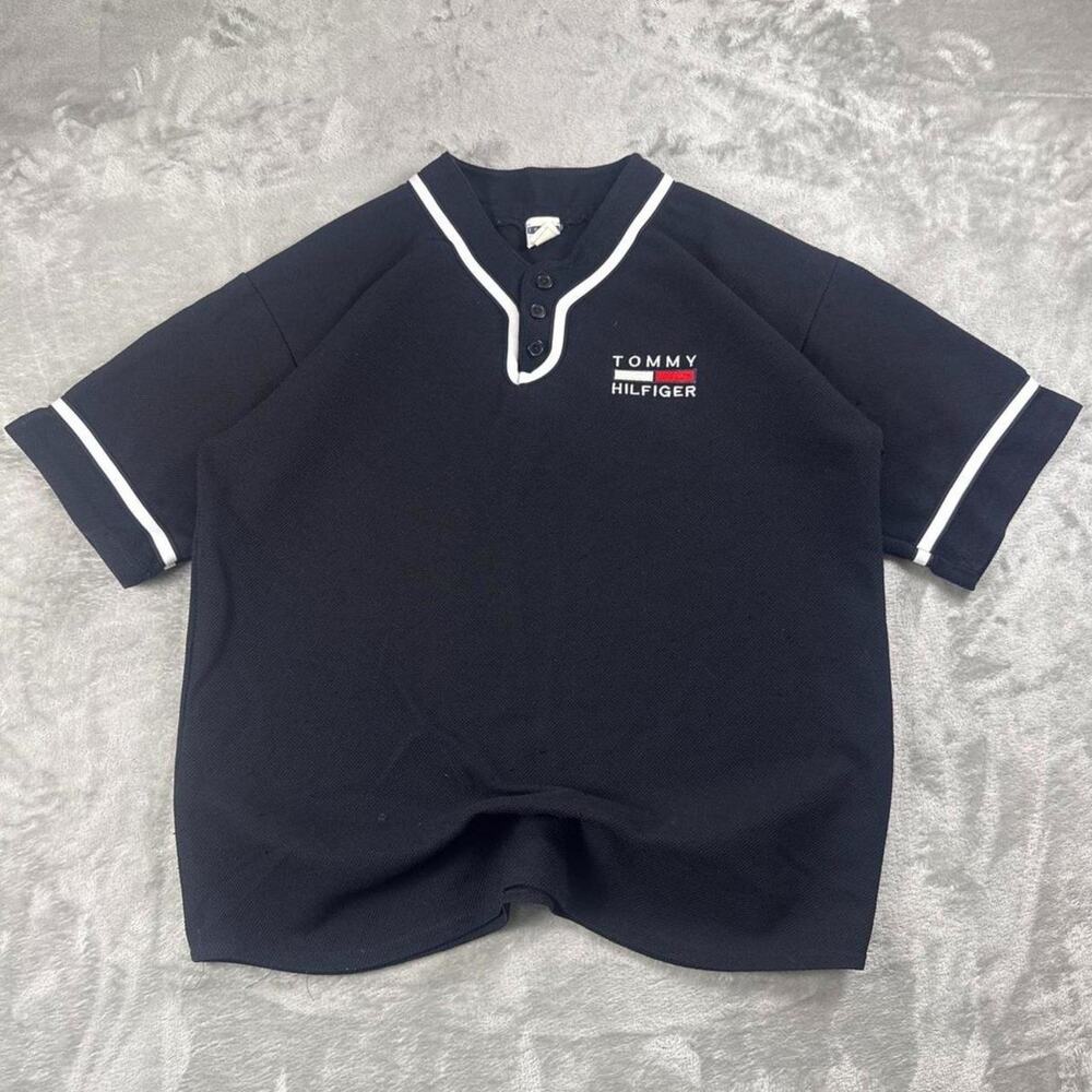 Vintage Tommy Hilfiger Tommy Sports Baseball Jersey Men’s XL USA Distressed